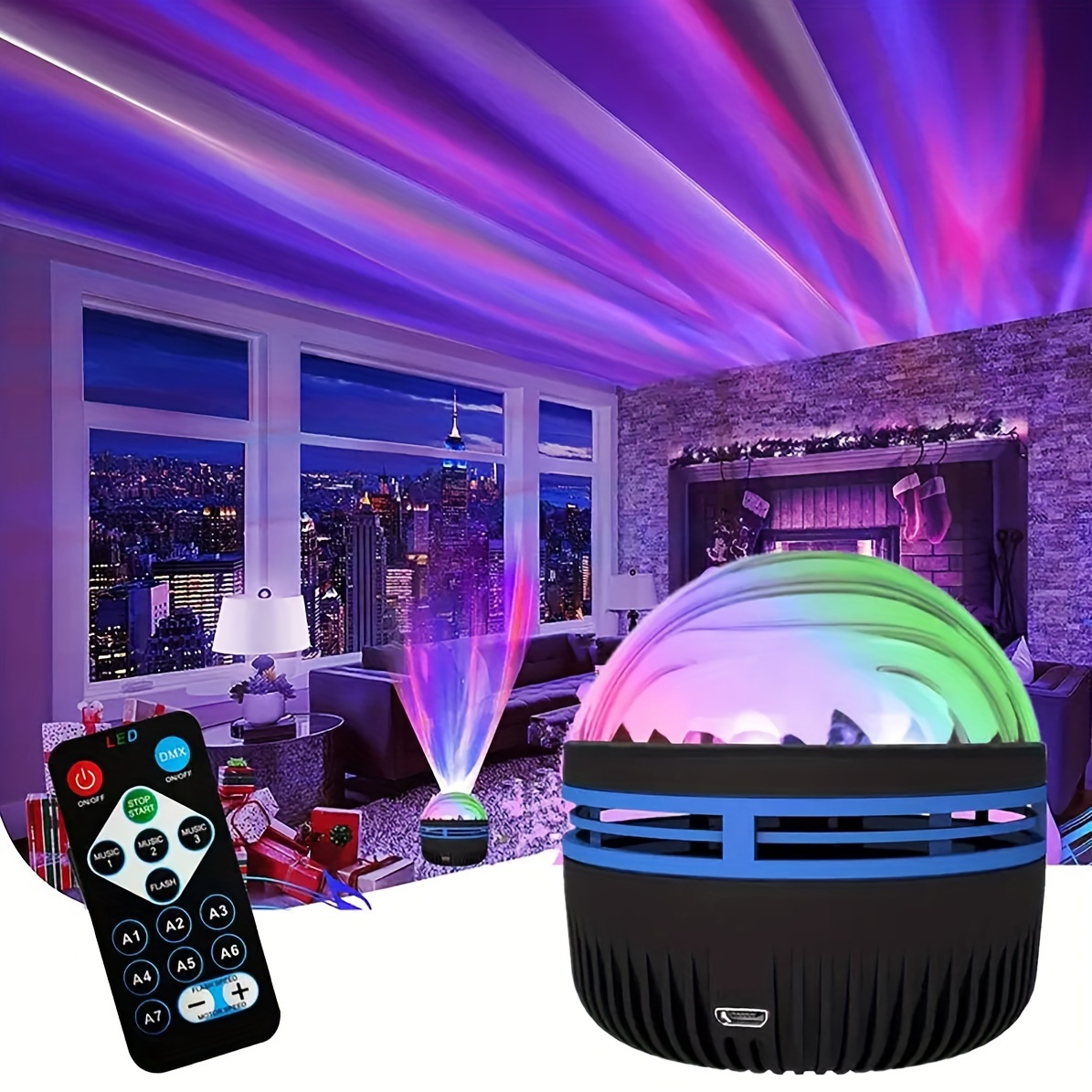 Plafonnier musique UFO 3D effet lumineux Bluetooth + WiF lumière
