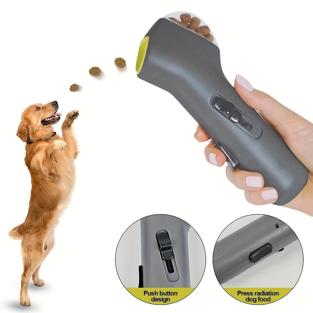 Pet Treat Launcher Dog Food Catapult Dog Stuff Puppy Snack Shooter Feeder  Pet Training Dog Interactive Toys