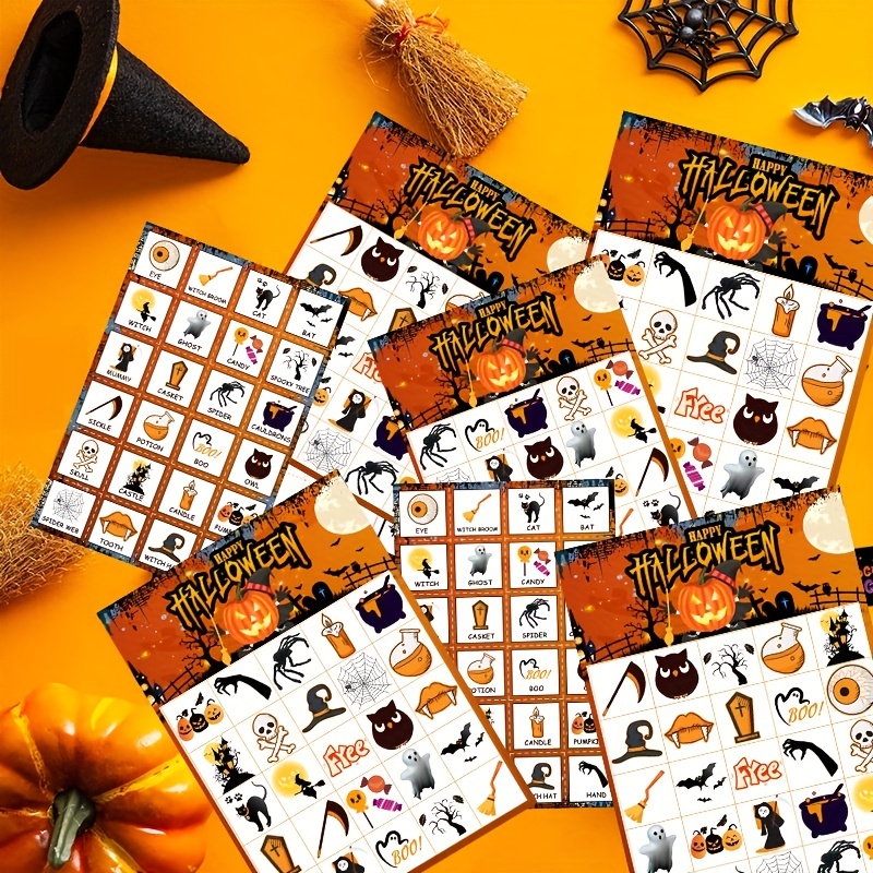 jogo bingo festa Halloween  Jogo tabuleiro bingo para festa