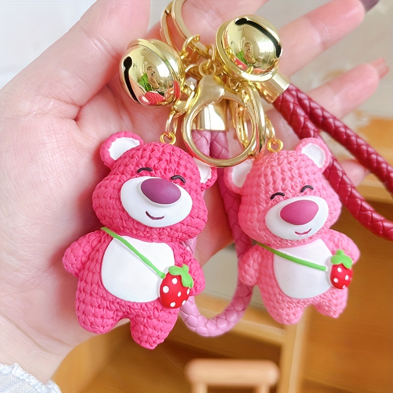 Cartoon Bear Keychain Cute Resin Keychain Car Key Bag - Temu