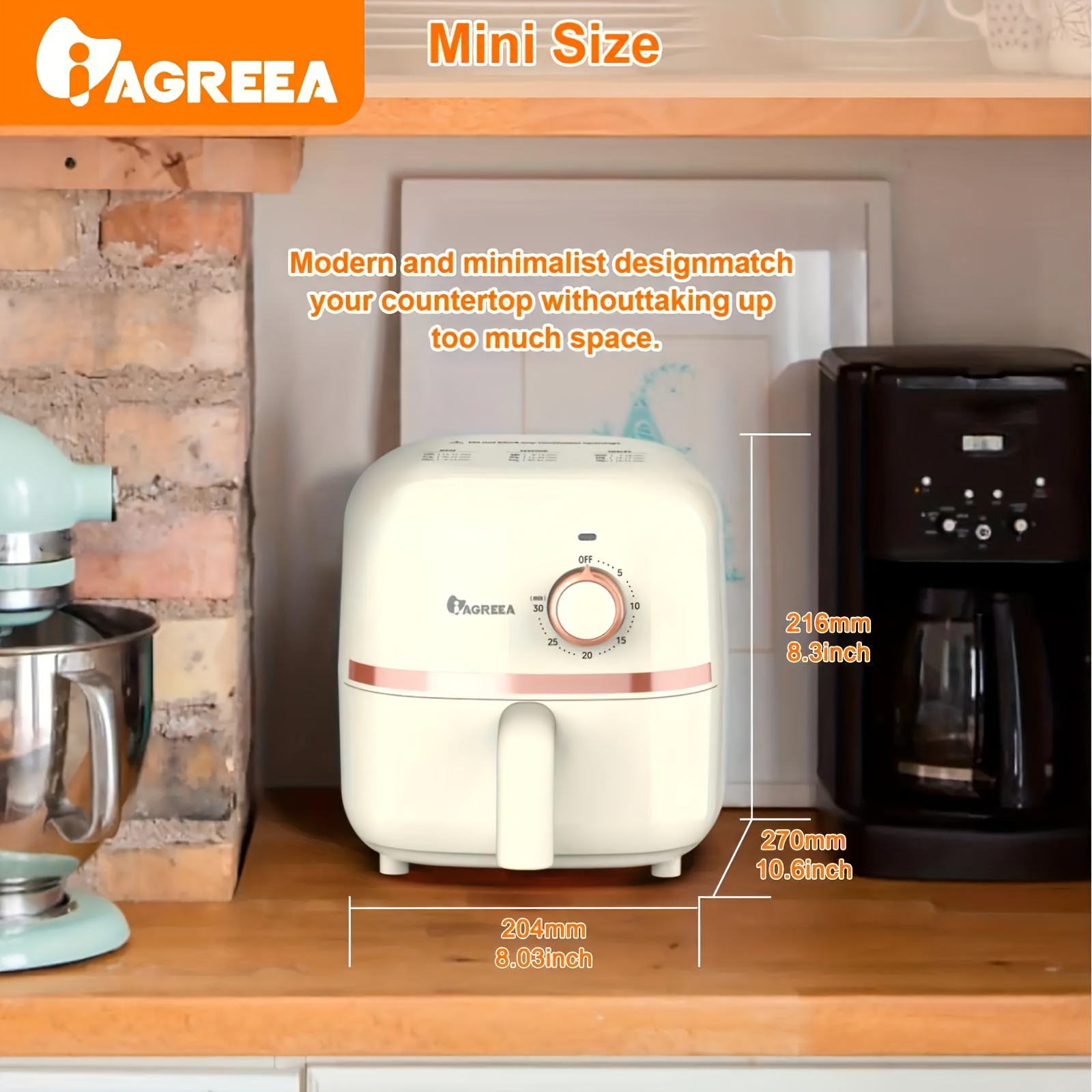 White Mini Air Fryer for Healthy Cooking in the Kitchen. White Kitchen  Concept Stock Photo by ikadapurhangus