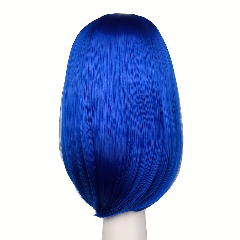 Short Pink Bob Wig Synthetic With Bangs