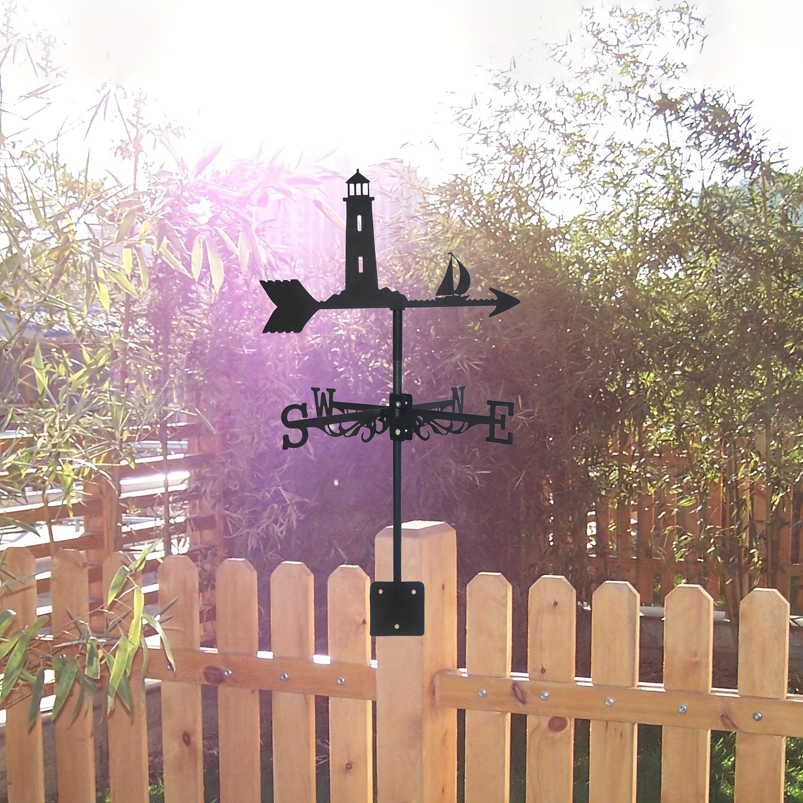 Girouette de Jardin en Fer forgé de Jardin en métal pour Moto de Jardin,  girouette de Jardin en Fer pour indicateur de Direction du Vent de Jardin