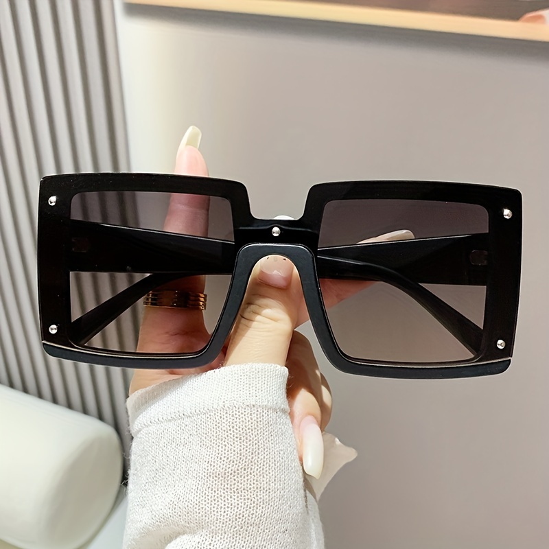 Oversized Square Fashion Sunglasses For Women Men Y2k Casual Gradient  Glasses For Beach Party Holiday Accessories, Uv400 - Temu France