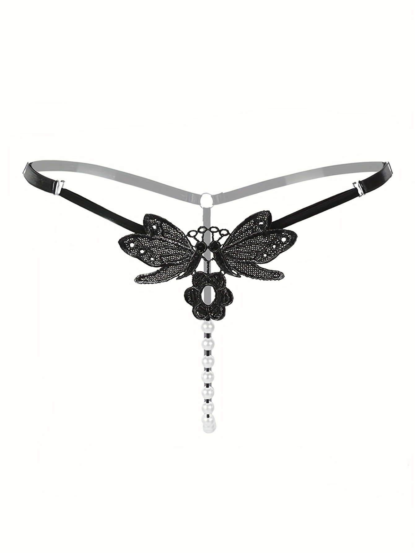 Sexy Butterfly Open Crotch Panty T-String Underwear G-String Lingerie Black  : : Clothing, Shoes & Accessories