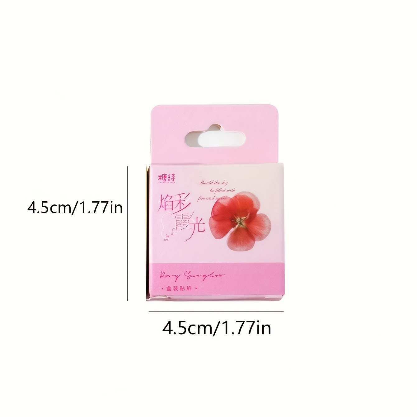 45pcs/box Simulation Flower Stickers For Diy Craft, Decorative Material, Hand Account