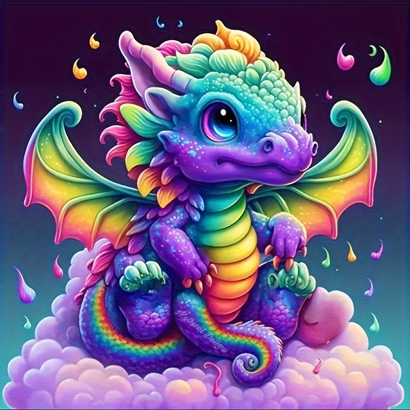 Rainbow Dragon 5D DIY Paint By Diamond Kit  Diamond painting, 5d diamond  painting, Painting kits