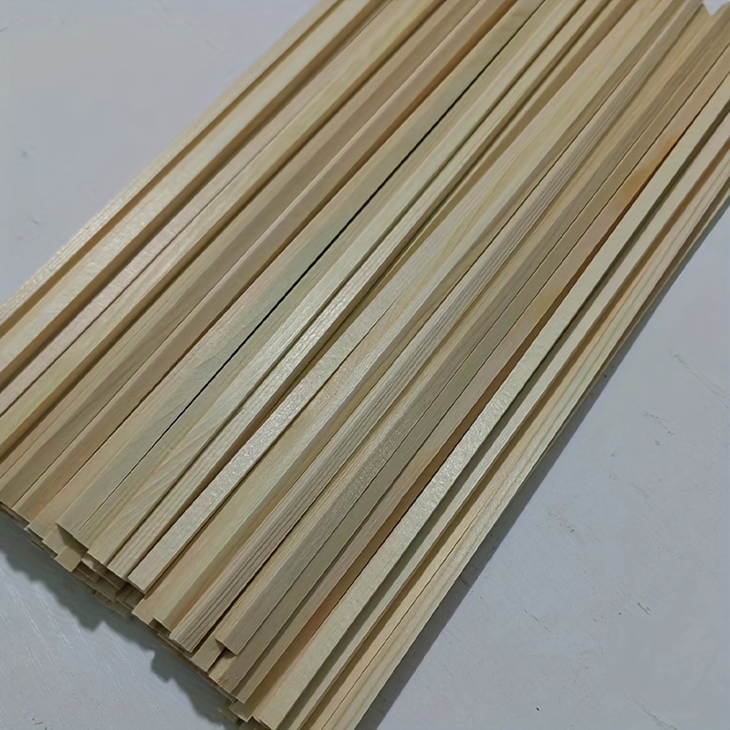 Varillas de madera de balsa de 1/2 pulgada cuadradas de 12 pulgadas de  largo, paquete de 15 unidades