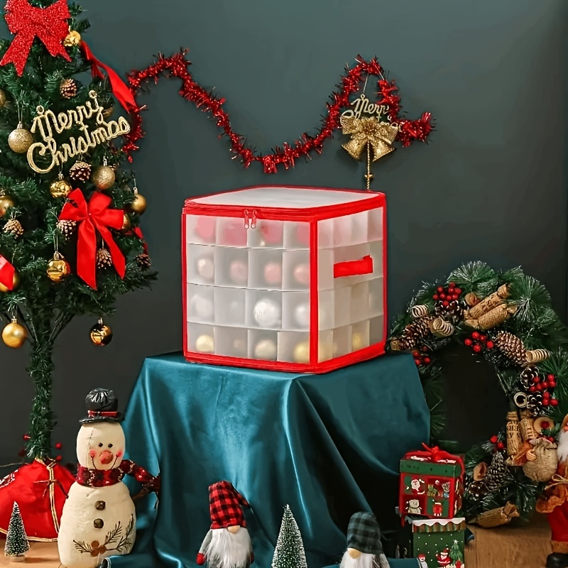Boîte de rangement de boule de Noël avec fermeture à glissière 64