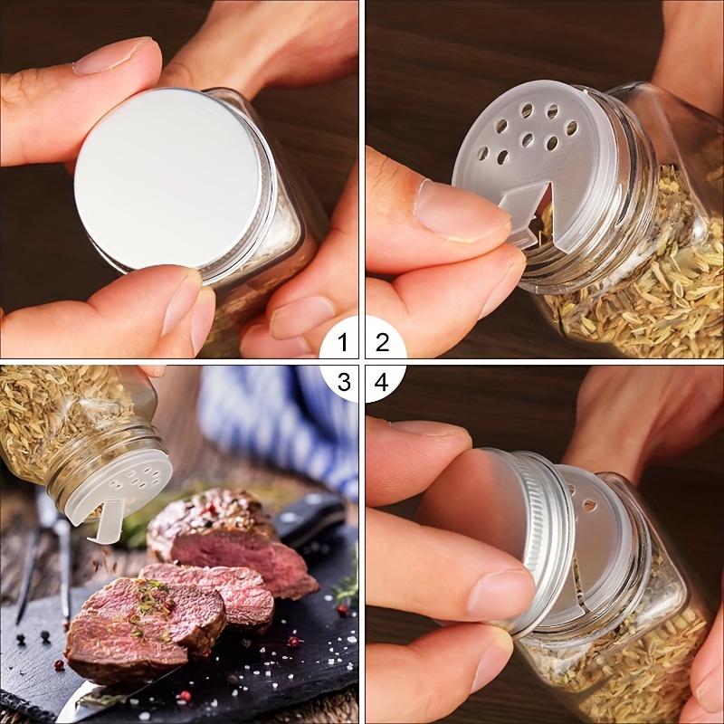 Spice Jar, Spice Bottle, Pepper Shakers, Seasoning Bottle, Kitchen  Seasoning Jar, Glass Monosodium Glutamate Bottle, Outdoor Pepper Shakers  For Kitchen Camping Picnic Bbq, Spice Bottle With Bamboo Lid, Home Kitchen  Supplies, Bbq