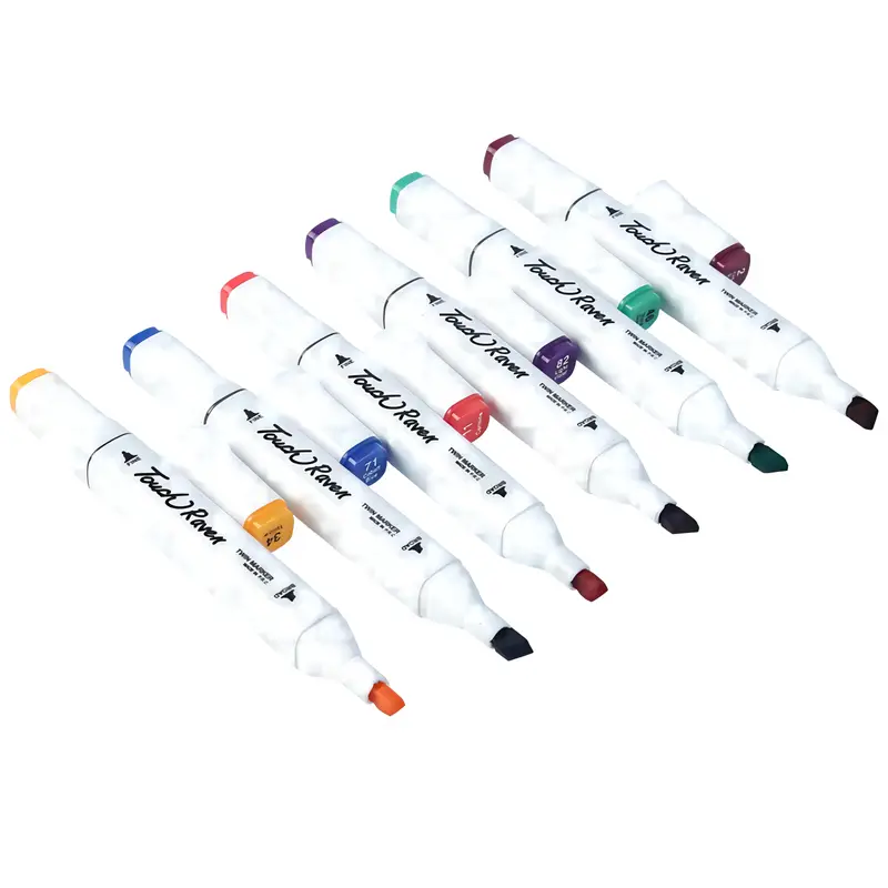 48 Vibrant Colors White Pole Alcohol Based Markers Set - Temu