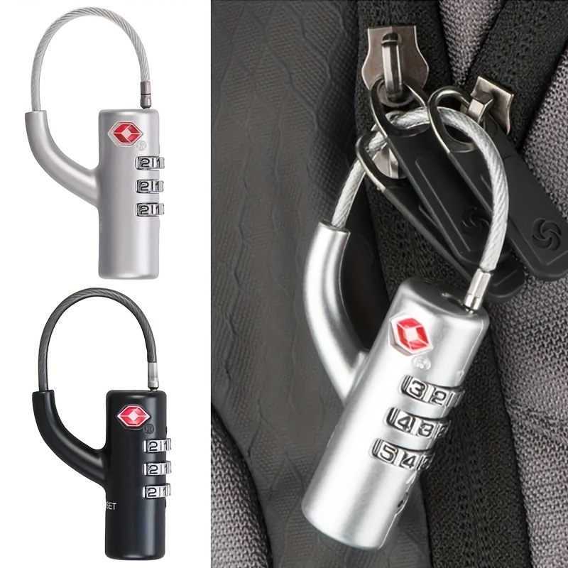 Wire Lock Travel Padlock Skull Password Lock Zipper Suitcase - Temu
