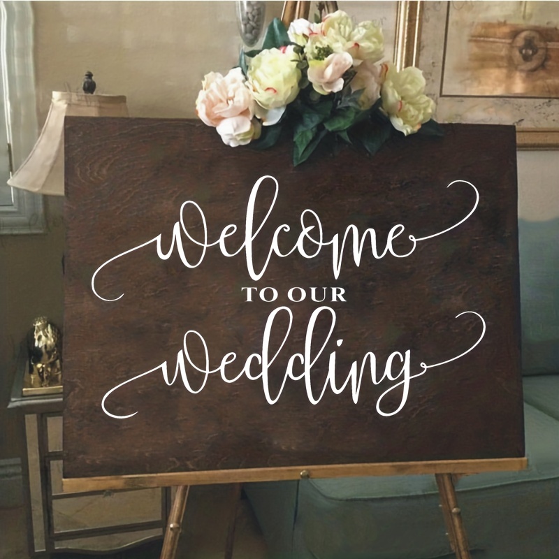 Welcome Mirror Wedding Sign