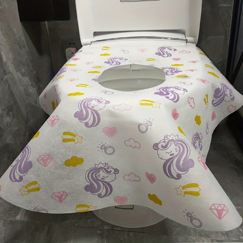 20pcs Disposable Non-woven Portable Toilet Seat Cushion - Waterproof, Extra Large & Comfortable - Perfect for Hotel & Travel!