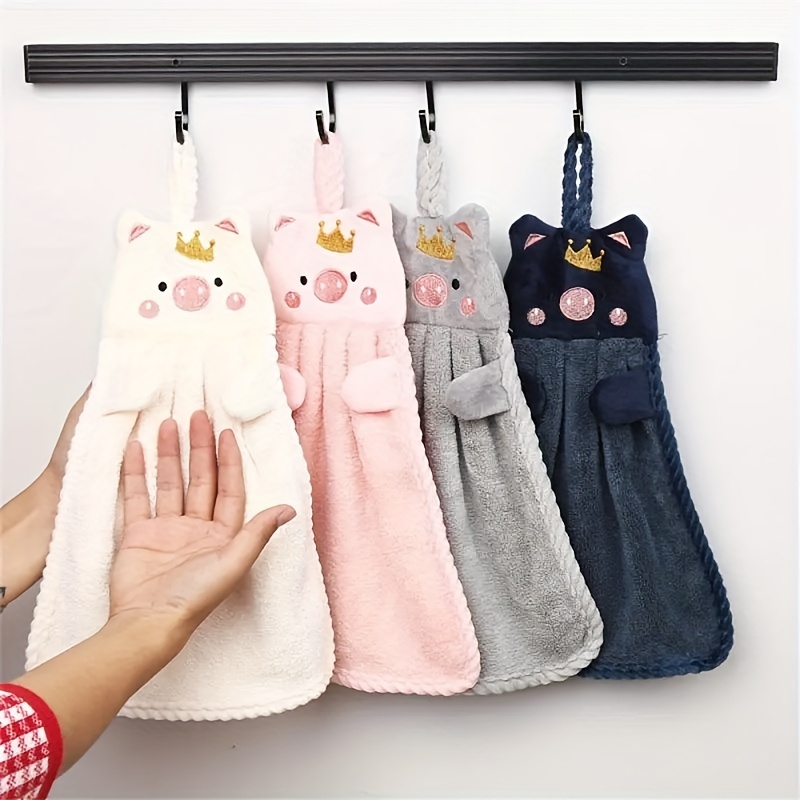 Microfiber Cute Hand Towels, Little Pig Towel Household And Absorbent, Kitchen  Towel, Lazy Rag Towel - Temu