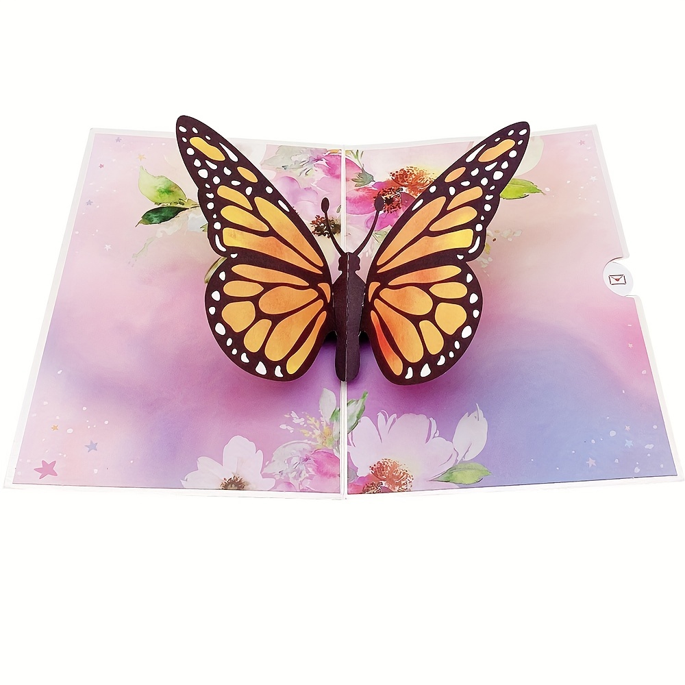 1 carte de voeux papillon 3D - Temu Belgium