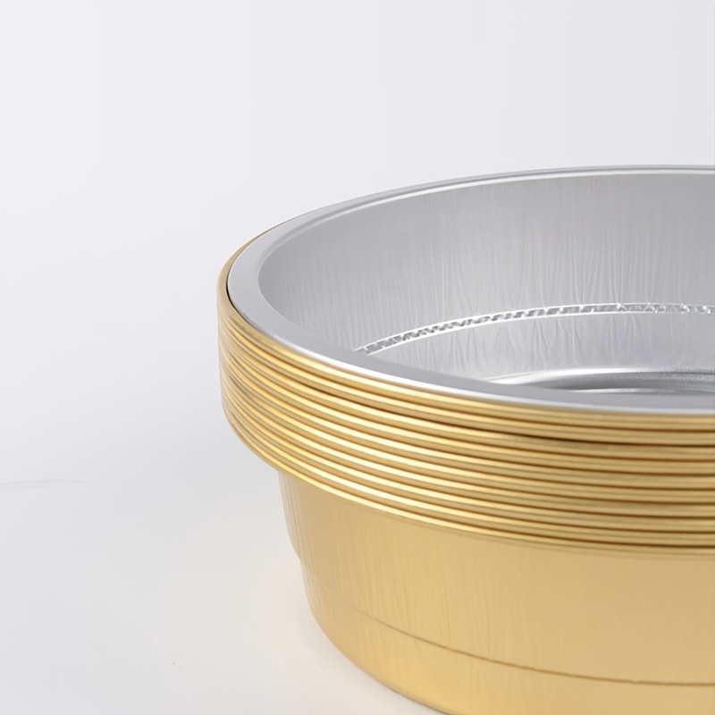 10pcs Gold Disposable Aluminum Foil Cupcake Cups, Mini Baking Cups