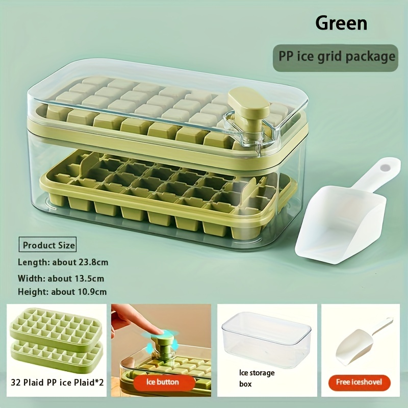 1pc Ice Cube Mold Small Pieces Large Capacity Press Ice Grid Ice Box  Household Ice Storage Box