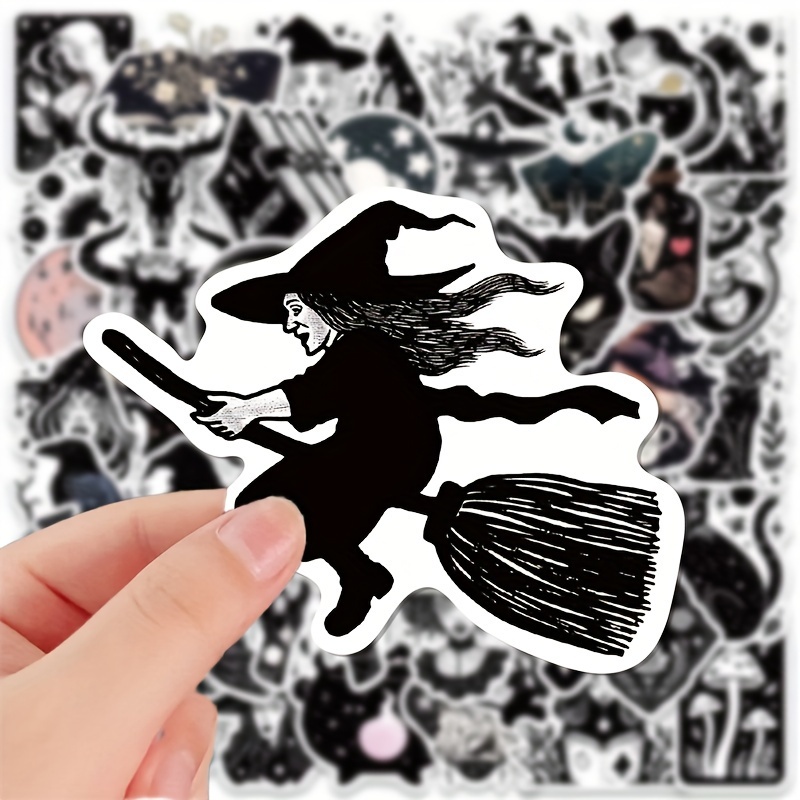 witchy stickers - black & white - Emilee's Ko-fi Shop