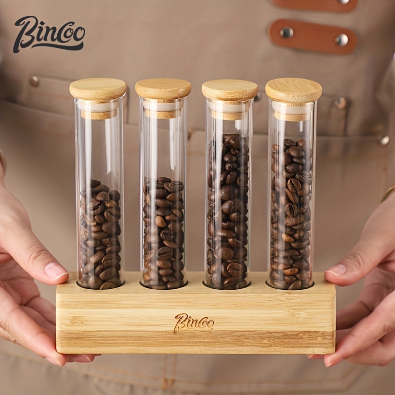 Bincoo Coffee bean storage jar Food grade glass sealed container