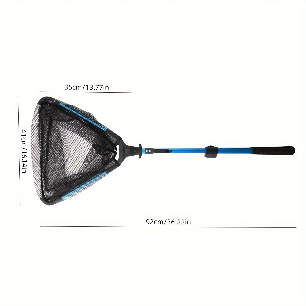 1pc Foldable Fishing Landing Net, Telescopic Handle, Triangular Silicone  Mesh, Portable And Durable
