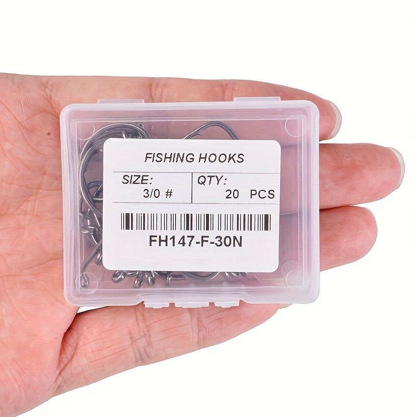 HETH 2000pcs Fishing Worm Hooks High Carbon Steel Wide Gap Offset Fishing  Hook Set for Saltwater and Freshwater with 10 Sizes price in UAE,   UAE