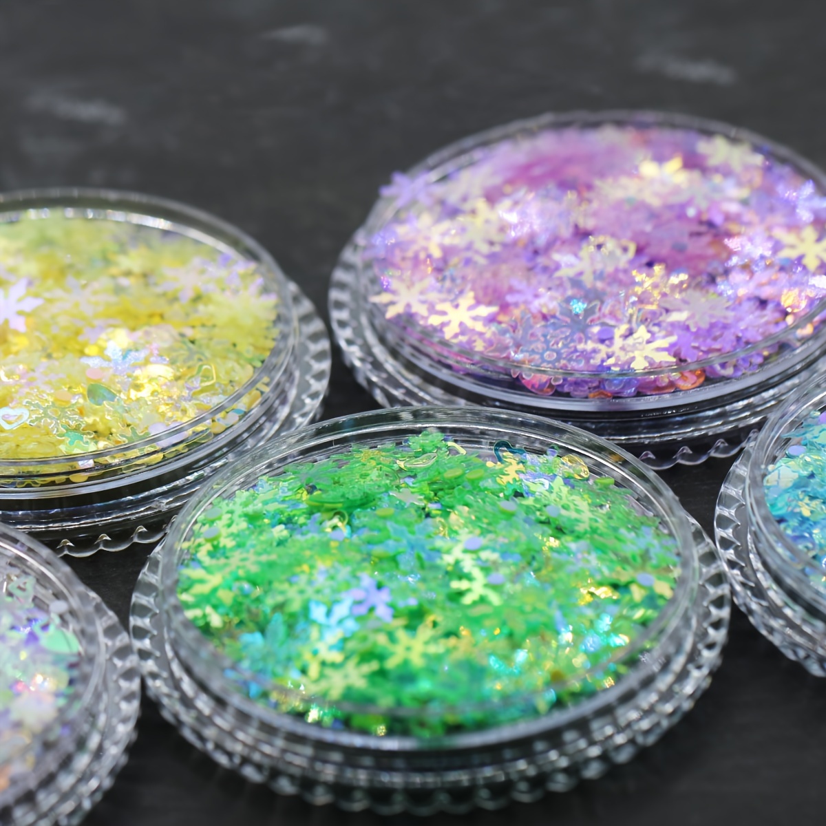 Holographic Snow Flakes - Buy Slimes & Craft Supplies