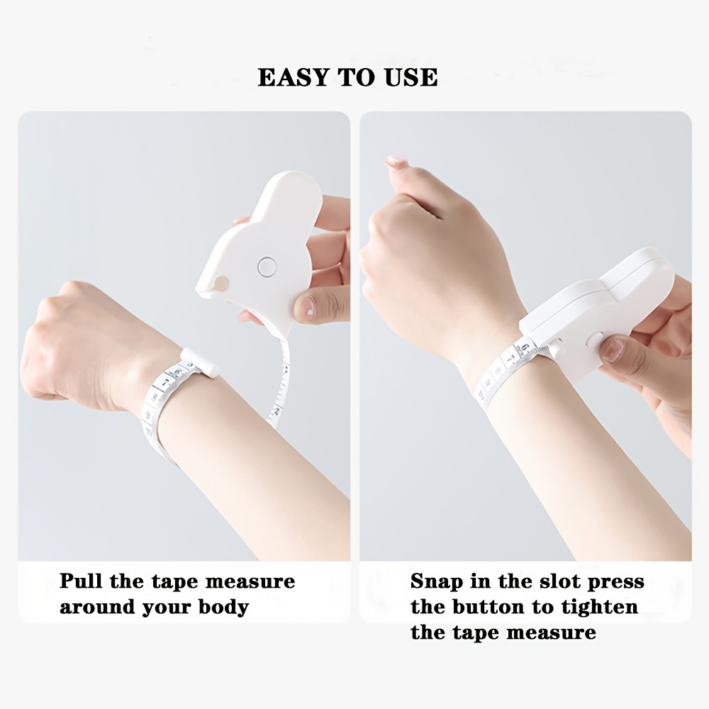 Body Measuring Tape, 60 Inch Retractable Measuring Tape for Body: Waist,  Hip, Bust, Arms, and More (White)