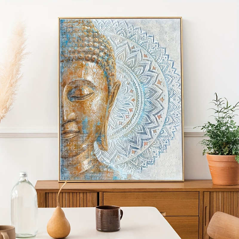 Abstract Buddha Painting Canvas Wall Art Canvas Large Modern - Temu
