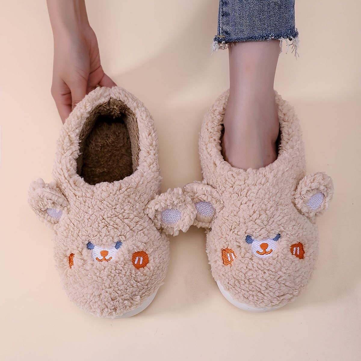 Cartoon Graphic Plush Indoor Slippers, Women's Ladies Home Cute Shoes - Temu Cartoon Graphic Plush Indoor Slippers, Women's Ladies Home Cute Shoes - Temu