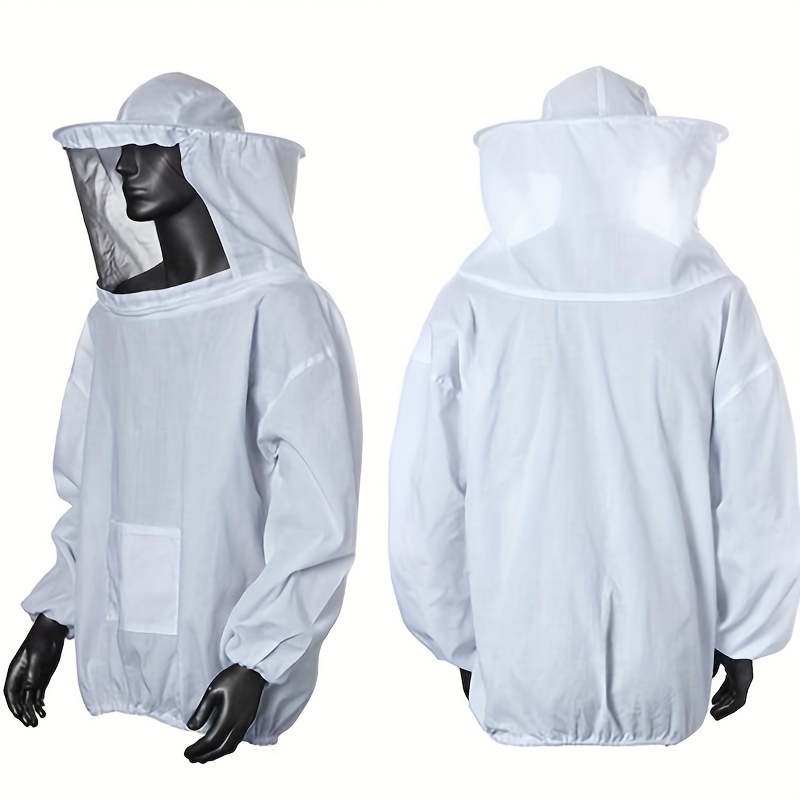 SUIT12_LARGE (TM) Beekeeping Suit with Veil, White