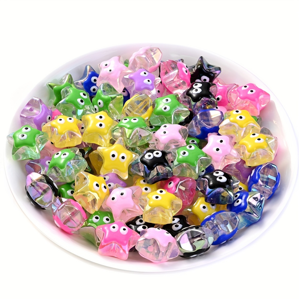 Colorful Ab Color Transparent Acrylic Luminous Enamel Beads - Temu New  Zealand