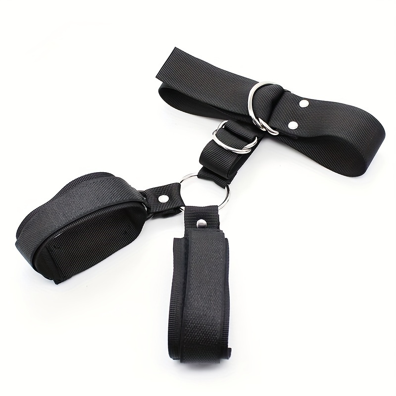 BDSM omezování krku na zápěstí Bondage - Pouta za zády límec, nastavitelná sada Bondage Postel SM Hry Hrajte sexuální hračky pro muže, ženy 1