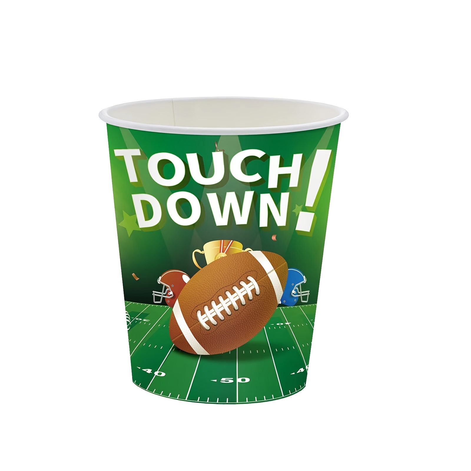 Football Party Supplies and Decorations Set-Include Tablecover, Plates, Flatware