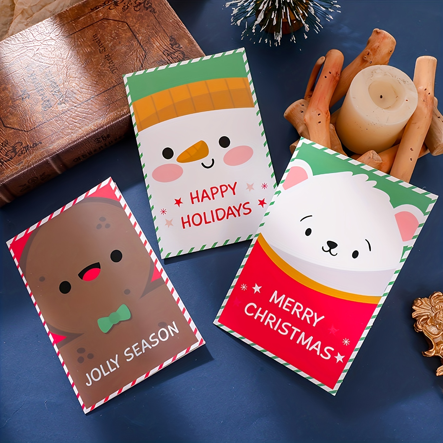 6pcs 12pcs Christmas Cards Christmas Message Cards Christmas Blessing Cards  Christmas Gifts Christmas Supplies Christmas Gifts For Friends And Family -  Office & School Supplies - Temu