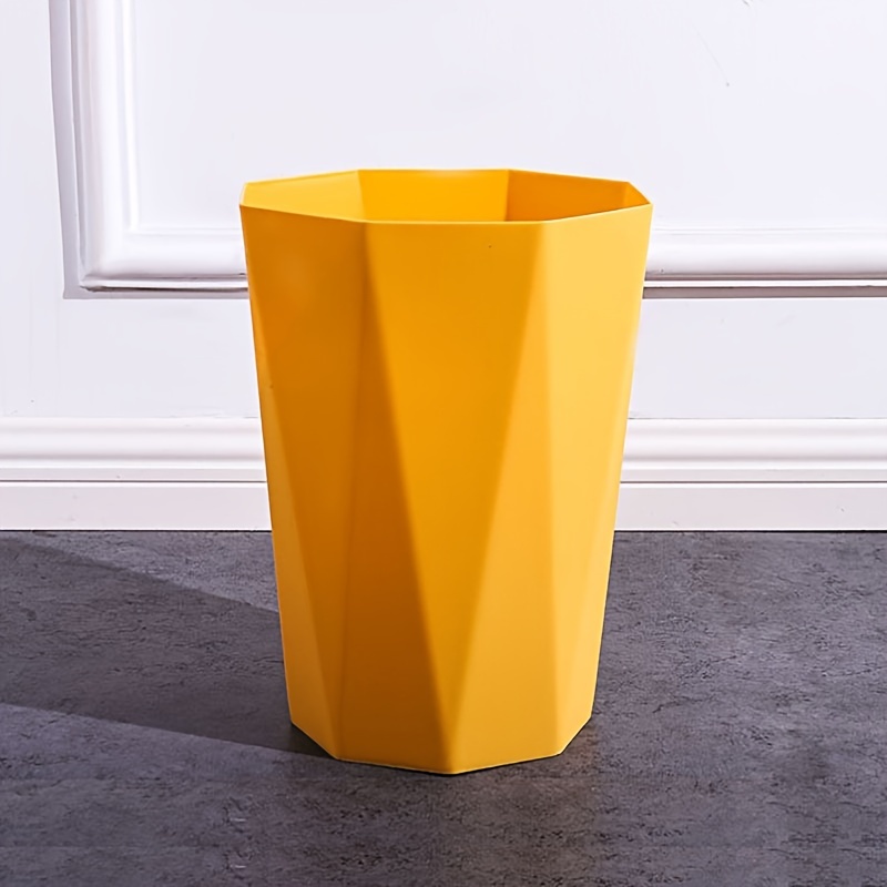  Happyyami Yellow Trash can Decorative Trash can Cleaning  Buckets for Household use Retro Trash can Square Trash can Basketball Trash  can Bedroom Trash can Plastic Decorate Portable Office : Patio, Lawn