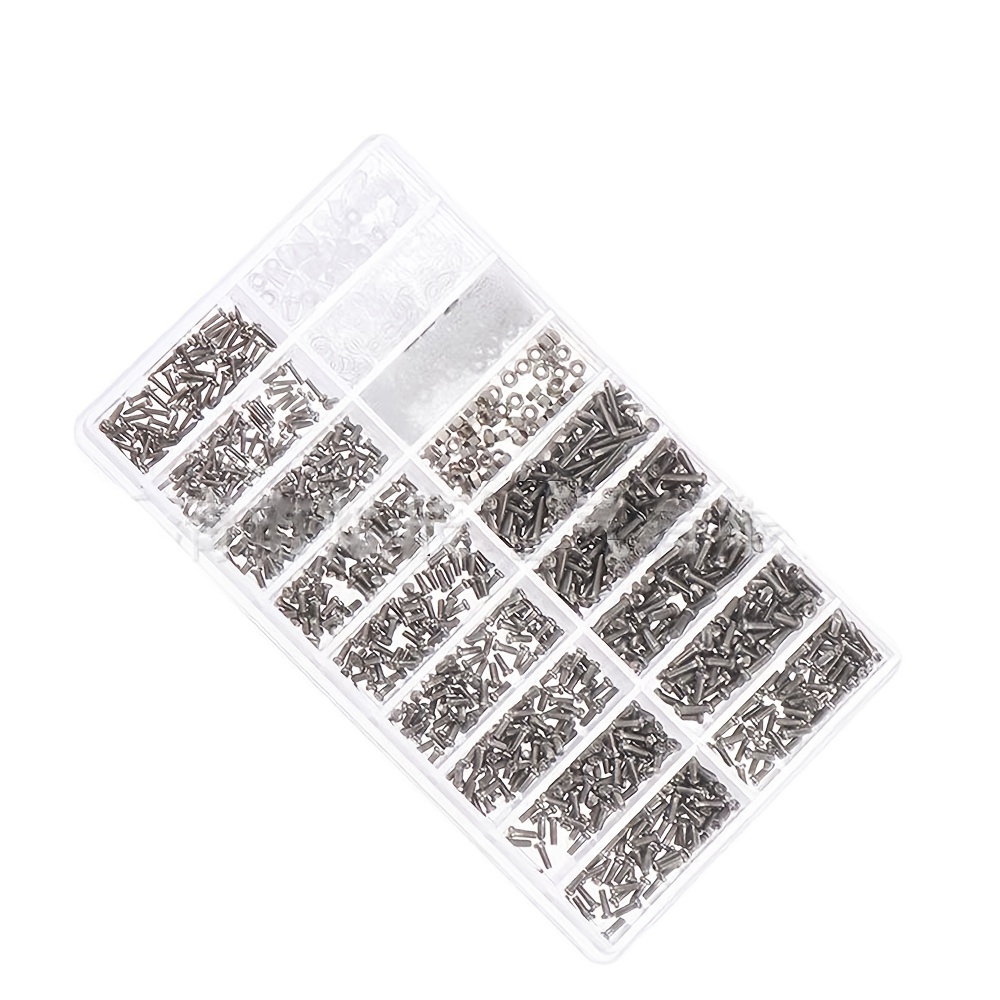 18 Kinds 1000Pcs Mini Screws Stainless Steel Screws Electronics