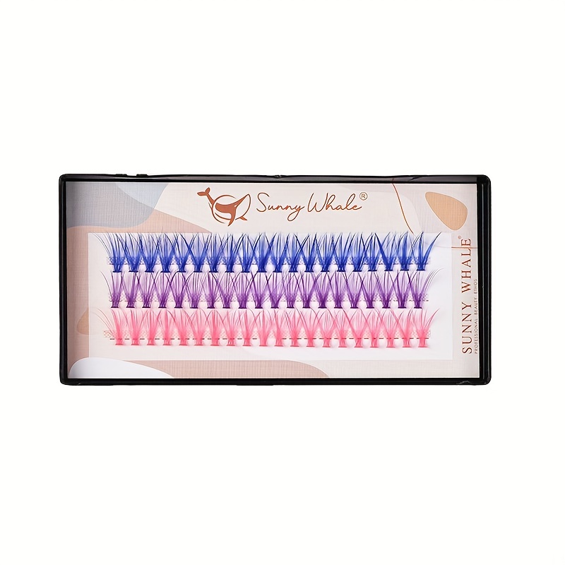 4 Boxes Colored Cluster Lashes Mix Individual Lashes Soft Lash Extension