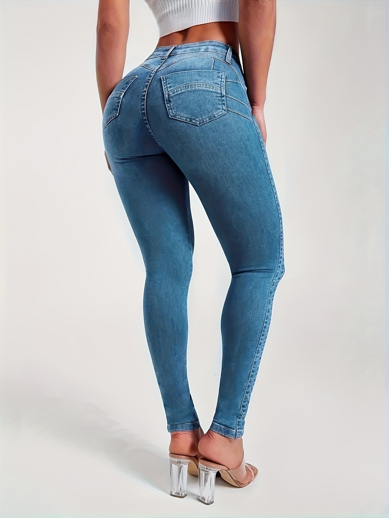 Butt lifting Sexy Skinny Jeans High stretch Slim Fitted - Temu