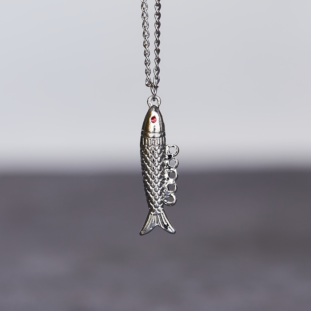 Men's Vintage Fish Hook Pendant Necklace Fashion Punk Jewelry