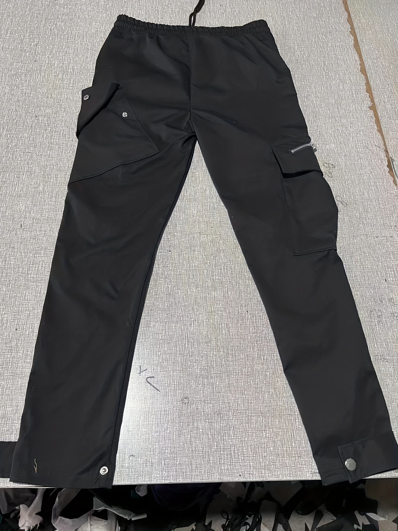 Men's Drawstring Cargo Pants Zip Pocket Slim Fit Trendy - Temu United  Kingdom