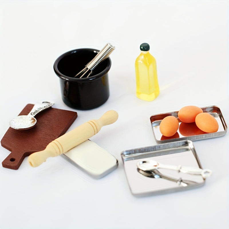 Mini Baking Tool Set - Perfect For 1:6 Dollhouse Pretend Play And Photo  Props! - Temu