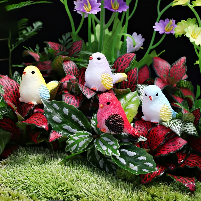 8 Figuras Pájaros En Miniatura Accesorios Jardín Hadas - Temu