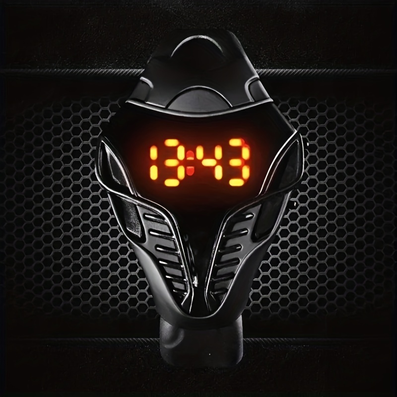 creative led electronic watch snake shaped fashion trend silicone luminous sports watch details 0