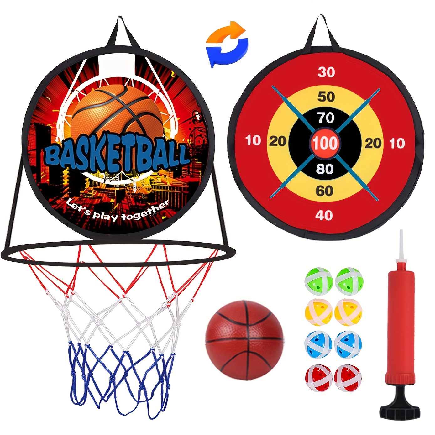 Panier De Basket Intérieur Pour Enfants, Panier De Basket De Porte De  Chambre, Mini Panier De Basket Avec 2 Balles, Jouets De Basket-ball - Temu  France