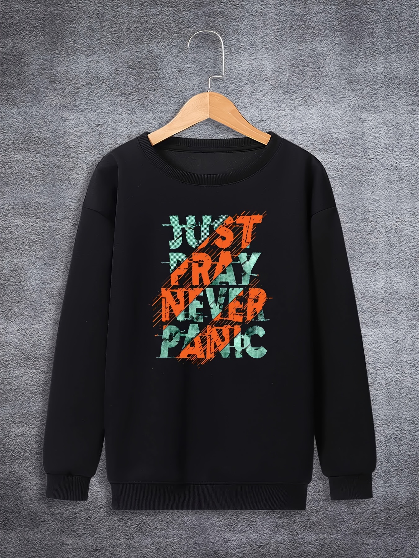 Just Pray'' Sudaderas Informales De Manga Larga Con Cuello - Temu Chile