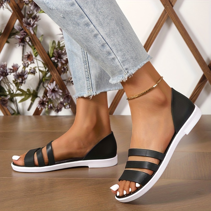 slip flat sandals women s casual open toe summer outdoor details 3