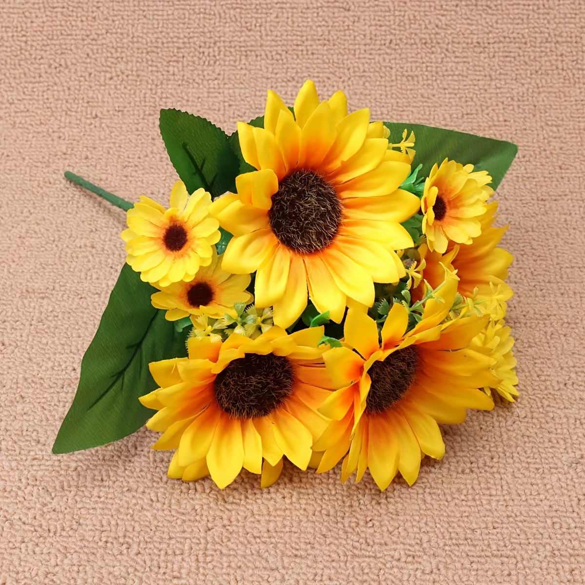 13 Heads Silk Sunflowers Artificial Sunflower Bouquet Artificial Flowers  Floral Arrangement for Wedding Party Office Home