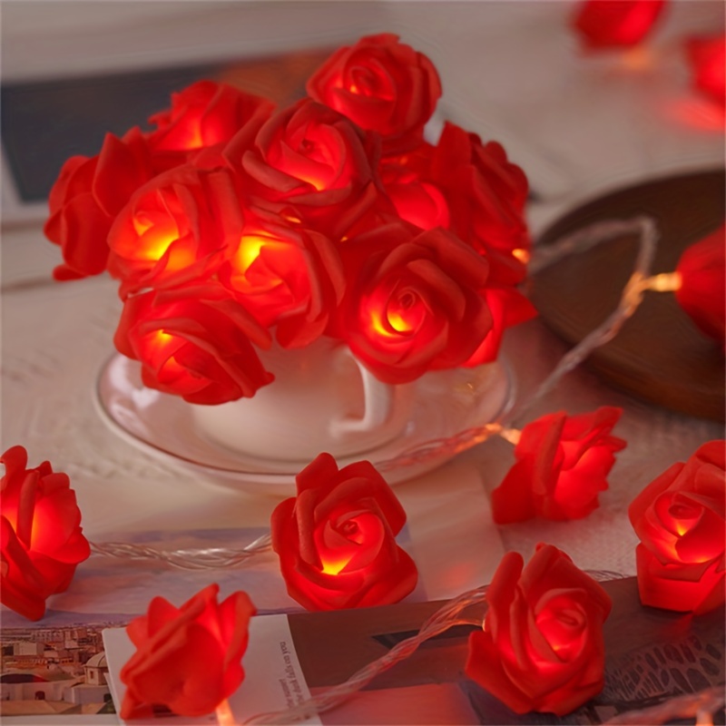 Light Rose Flower Shape Diwali Gardens Party Christmas Decoration