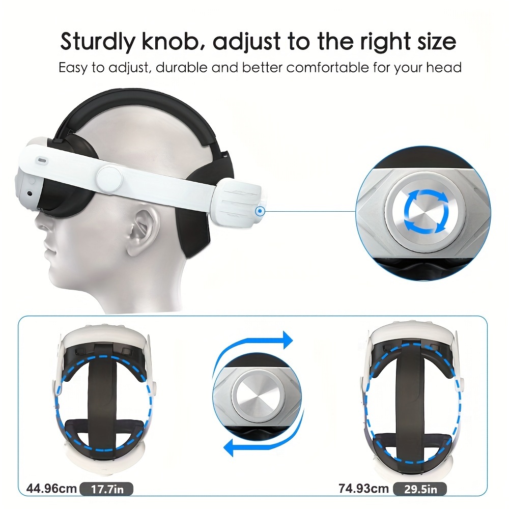 Adjustable VR Head Strap Convenient Portable Useful for Meta Quest 3 VR  Headset